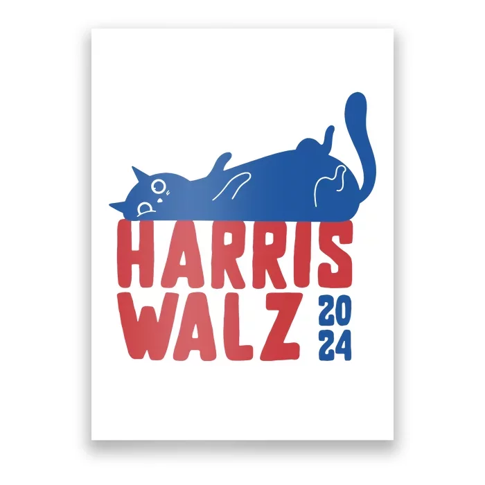 Harris Walz 2024 Cat Ladies For Kamala Poster