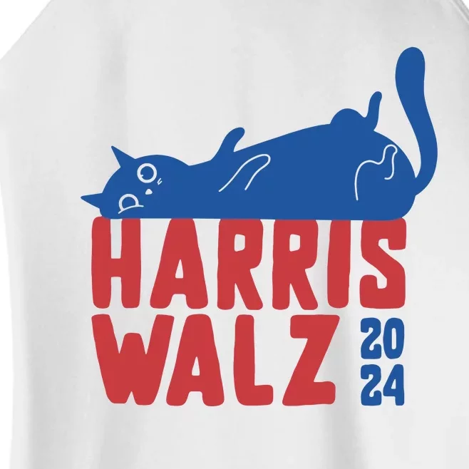 Harris Walz 2024 Cat Ladies For Kamala Women’s Perfect Tri Rocker Tank