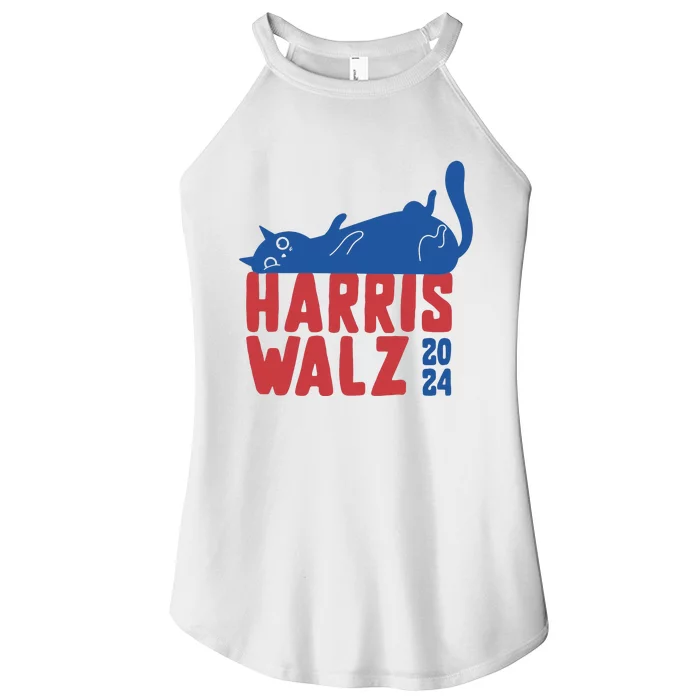 Harris Walz 2024 Cat Ladies For Kamala Women’s Perfect Tri Rocker Tank