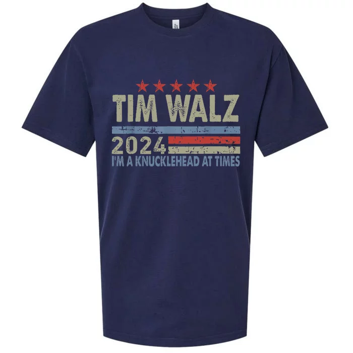 Harris Walz 2024 IM A Knucklehead At Times Tim Walz Sueded Cloud Jersey T-Shirt