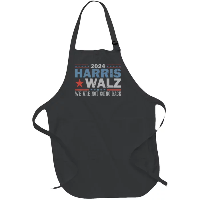 Harris Waltz 2024 Were Not Going Back Walz Kamala Harris Full-Length Apron With Pocket