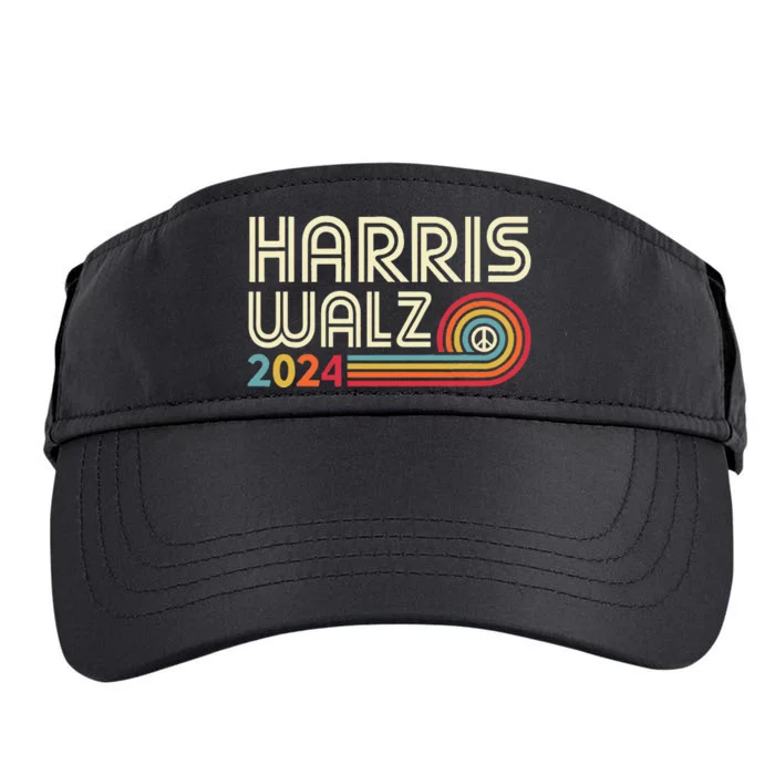 Harris Walz 2024 Fun Retro Style Peace Adult Drive Performance Visor