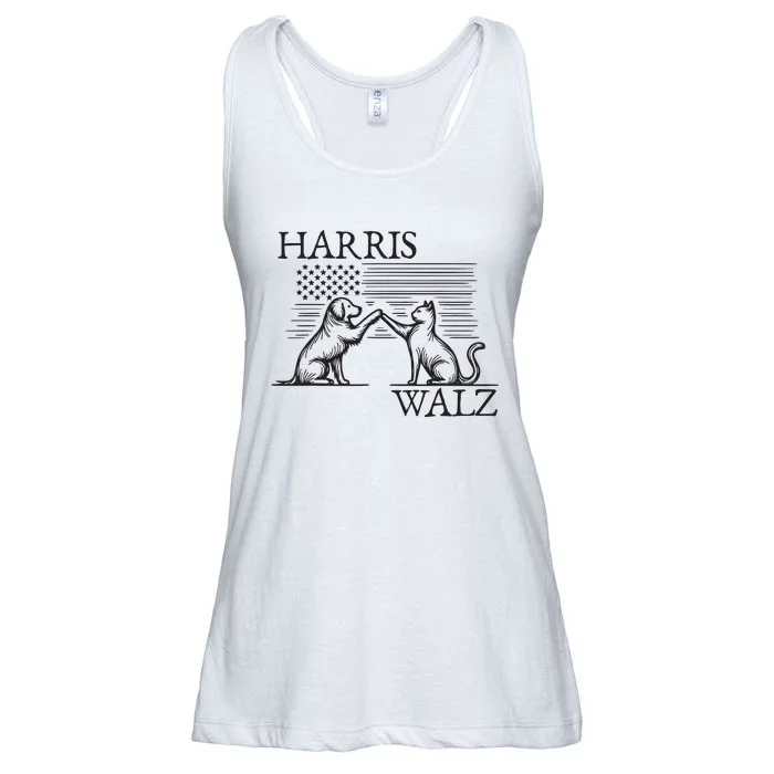 Harris Walz 2024 President American Flag Kamala Harris Waltz Ladies Essential Flowy Tank