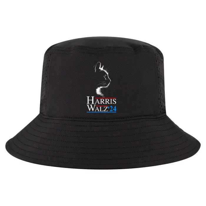 Harris Waltz 2024 Cat Election Kamala Harris Tim Walz 2024 Cool Comfort Performance Bucket Hat