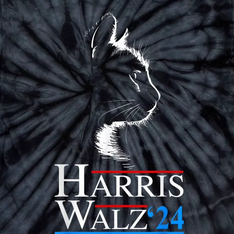 Harris Waltz 2024 Cat Election Kamala Harris Tim Walz 2024 Tie-Dye T-Shirt