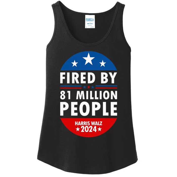 Harris Walz 2024 Fired By 81 Million People Kamala President Ladies Essential Tank