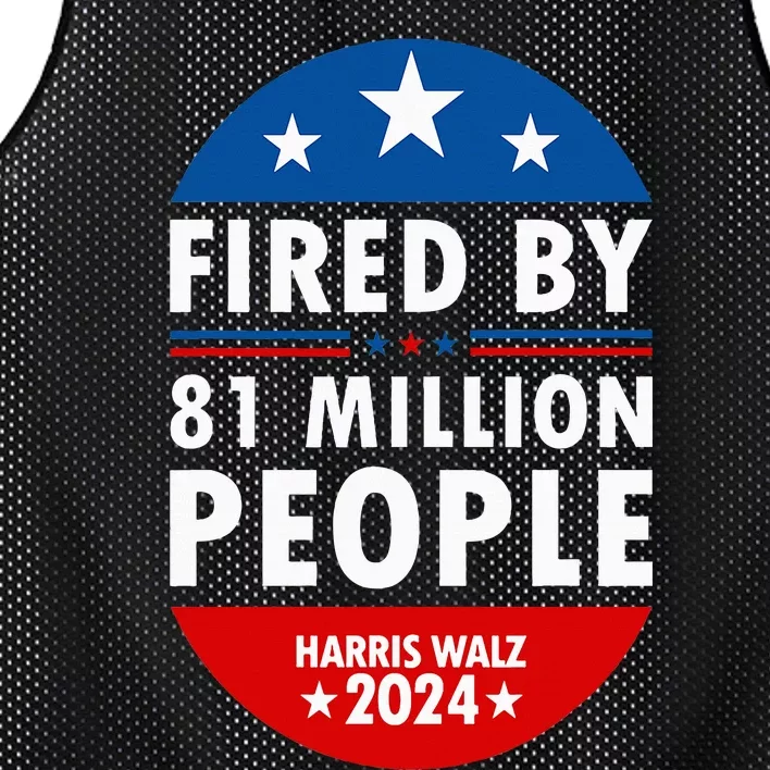 Harris Walz 2024 Fired By 81 Million People Kamala President Mesh Reversible Basketball Jersey Tank