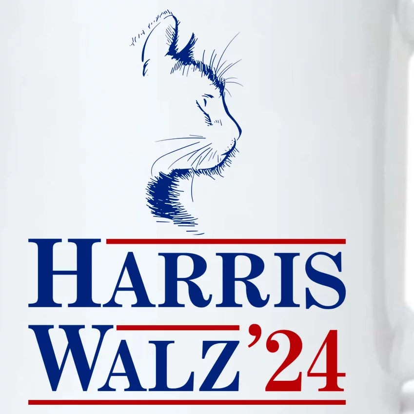 Harris Walz 2024 Cat Election Tim Kamala Black Color Changing Mug