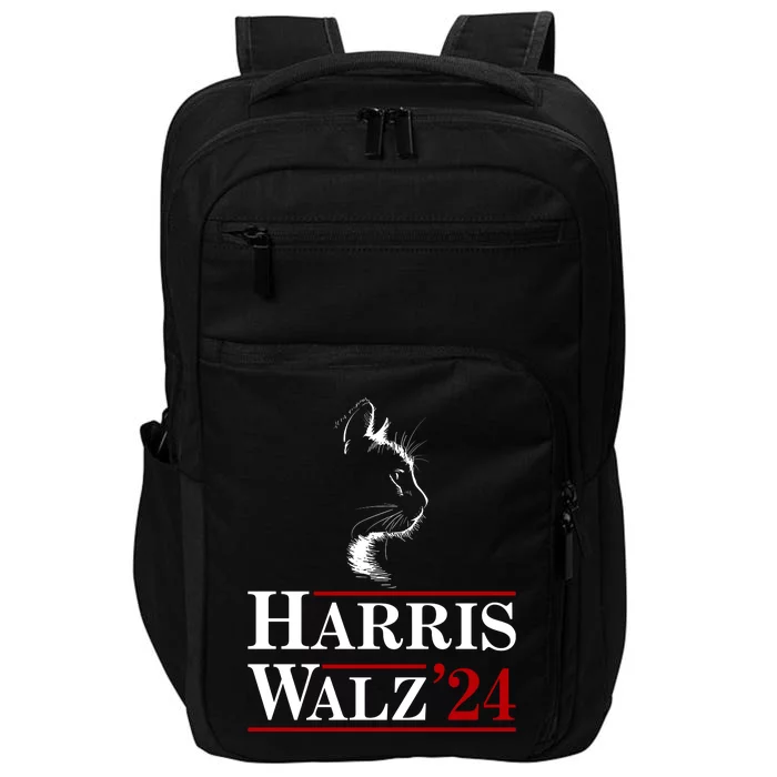 Harris Walz 2024 Cat Election Tim Kamala Impact Tech Backpack