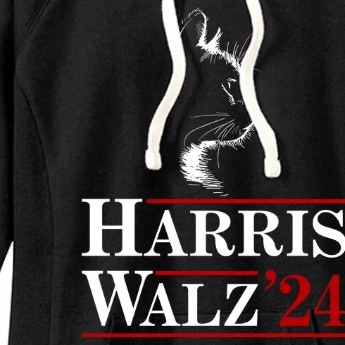 Harris Walz 2024 Cat Election Tim Kamala Women's Fleece Hoodie