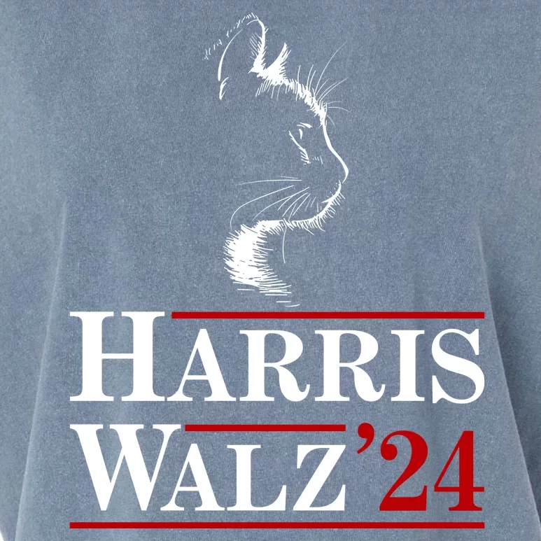 Harris Walz 2024 Cat Election Tim Kamala Garment-Dyed Women's Muscle Tee