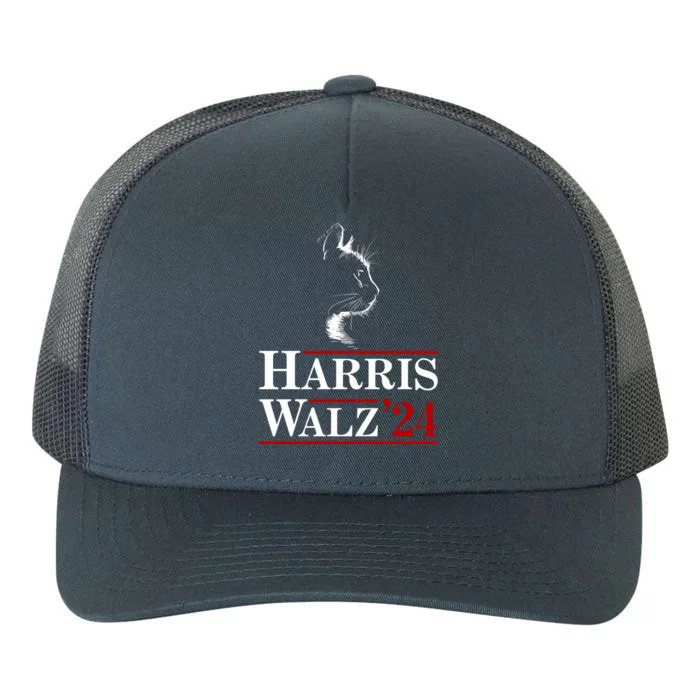 Harris Walz 2024 Cat Election Tim Kamala Yupoong Adult 5-Panel Trucker Hat