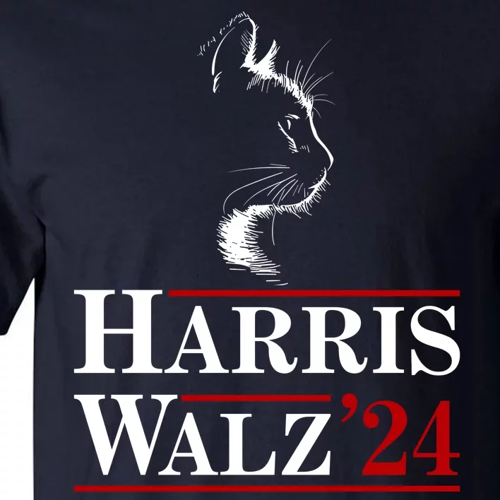 Harris Walz 2024 Cat Election Tim Kamala Tall T-Shirt