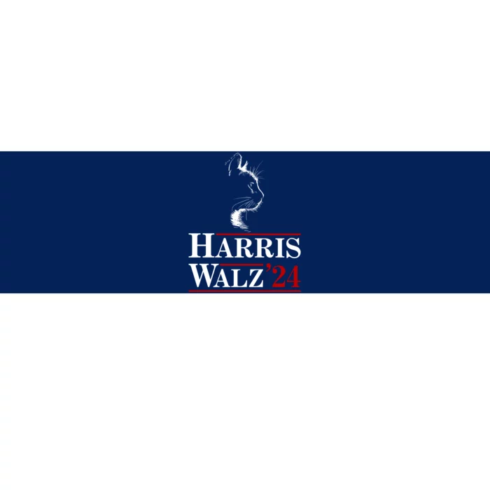 Harris Walz 2024 Cat Election Tim Kamala Bumper Sticker