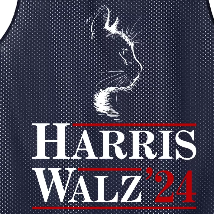 Harris Walz 2024 Cat Election Tim Kamala Mesh Reversible Basketball Jersey Tank