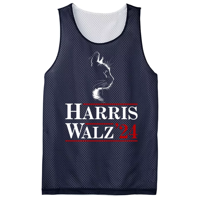 Harris Walz 2024 Cat Election Tim Kamala Mesh Reversible Basketball Jersey Tank