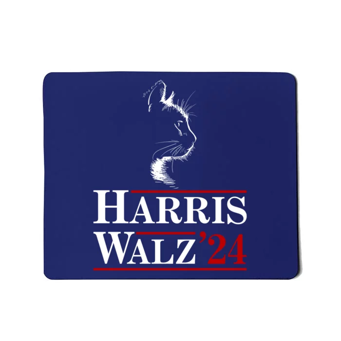 Harris Walz 2024 Cat Election Tim Kamala Mousepad