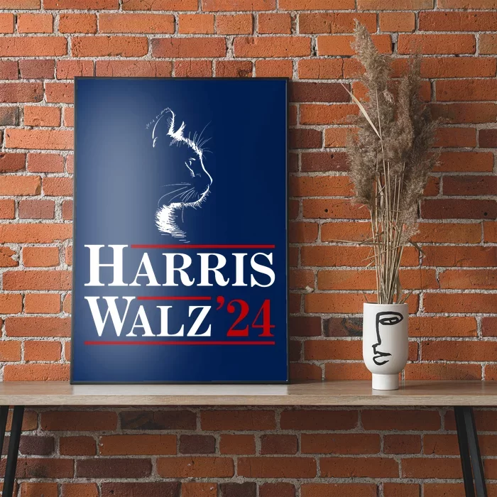 Harris Walz 2024 Cat Election Tim Kamala Poster