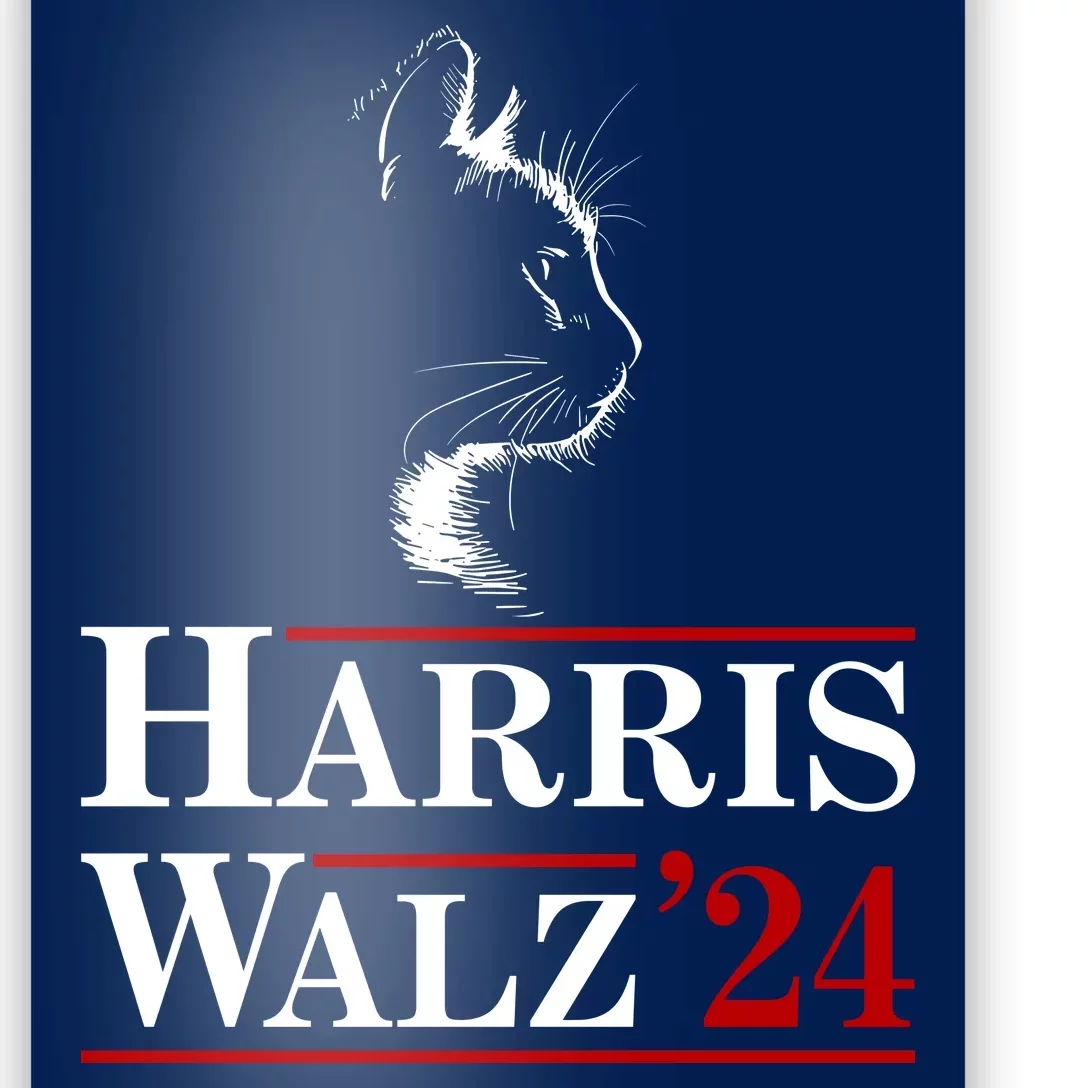 Harris Walz 2024 Cat Election Tim Kamala Poster