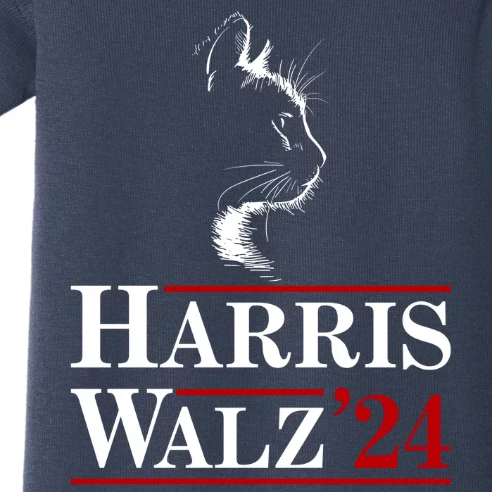 Harris Walz 2024 Cat Election Tim Kamala Baby Bodysuit