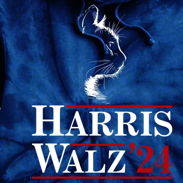 Harris Walz 2024 Cat Election Tim Kamala Tie Dye Hoodie