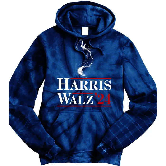 Harris Walz 2024 Cat Election Tim Kamala Tie Dye Hoodie