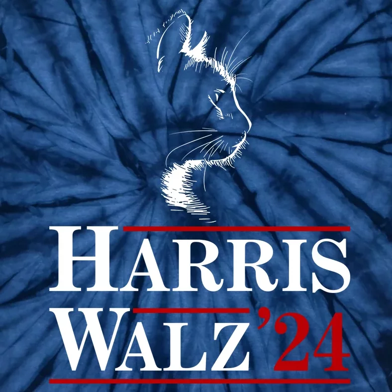 Harris Walz 2024 Cat Election Tim Kamala Tie-Dye T-Shirt