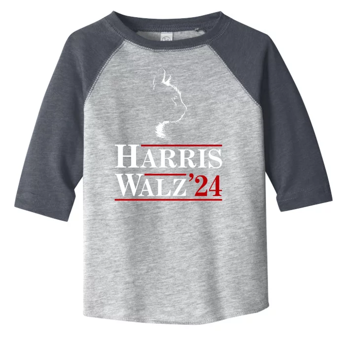 Harris Walz 2024 Cat Election Tim Kamala Toddler Fine Jersey T-Shirt