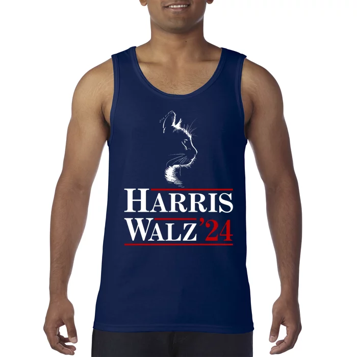 Harris Walz 2024 Cat Election Tim Kamala Tank Top