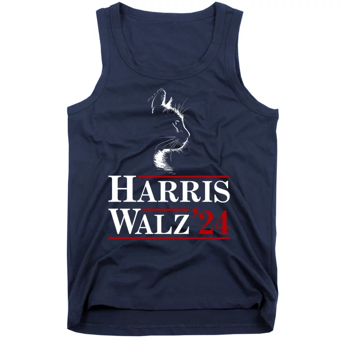 Harris Walz 2024 Cat Election Tim Kamala Tank Top