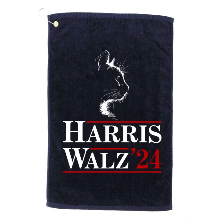 Harris Walz 2024 Cat Election Tim Kamala Platinum Collection Golf Towel