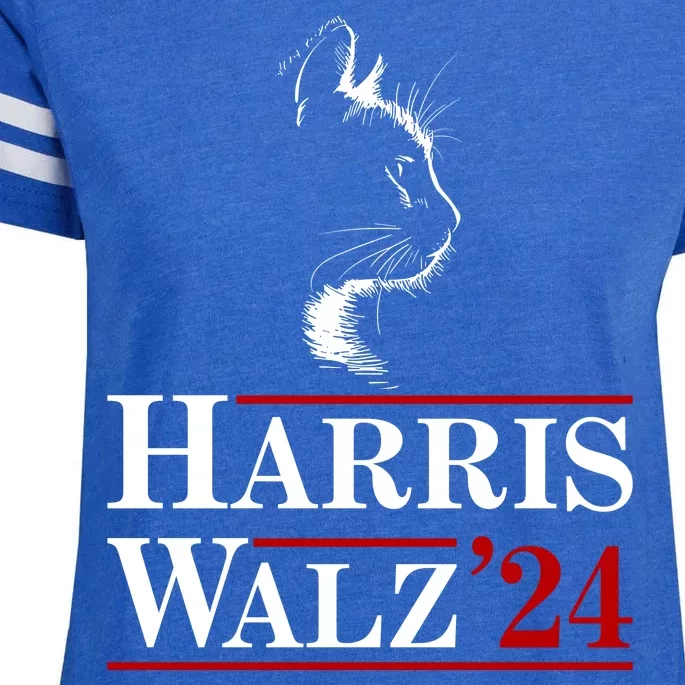 Harris Walz 2024 Cat Election Tim Kamala Enza Ladies Jersey Football T-Shirt