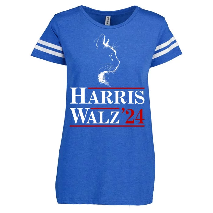 Harris Walz 2024 Cat Election Tim Kamala Enza Ladies Jersey Football T-Shirt