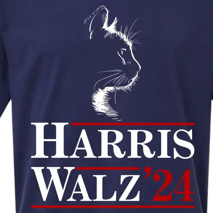 Harris Walz 2024 Cat Election Tim Kamala Sueded Cloud Jersey T-Shirt