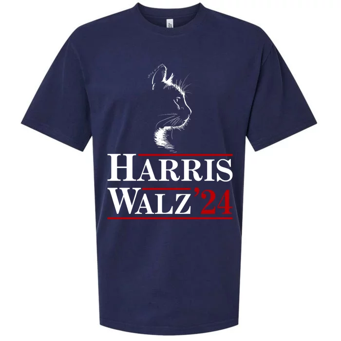 Harris Walz 2024 Cat Election Tim Kamala Sueded Cloud Jersey T-Shirt