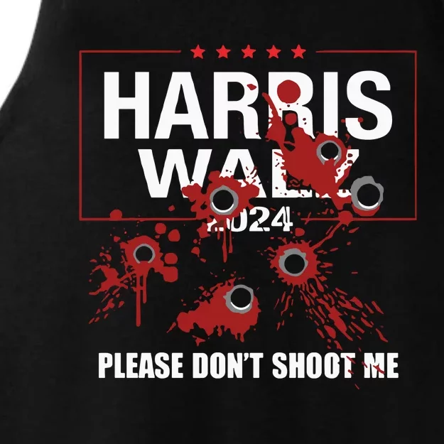 Harris Walz 2024 Please Don’T Shoot Me Ladies Tri-Blend Wicking Tank