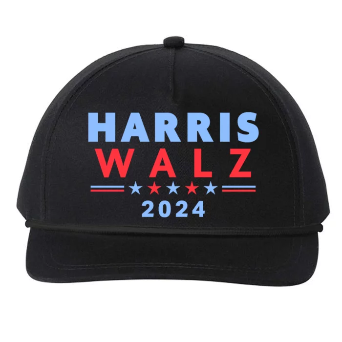 Harris Walz 2024 Election Blue Snapback Five-Panel Rope Hat