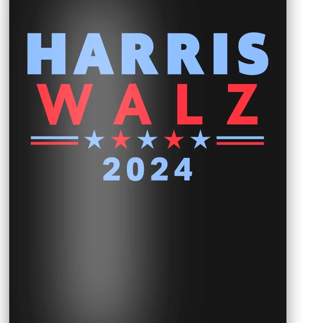 Harris Walz 2024 Election Blue Poster