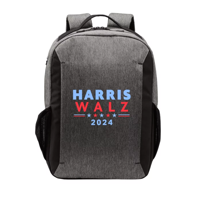 Harris Walz 2024 Election Blue Vector Backpack