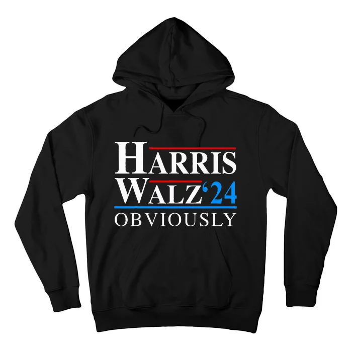 Harris Walz 2024 Obviously Kamala Harris Tim Waltz Election Hoodie