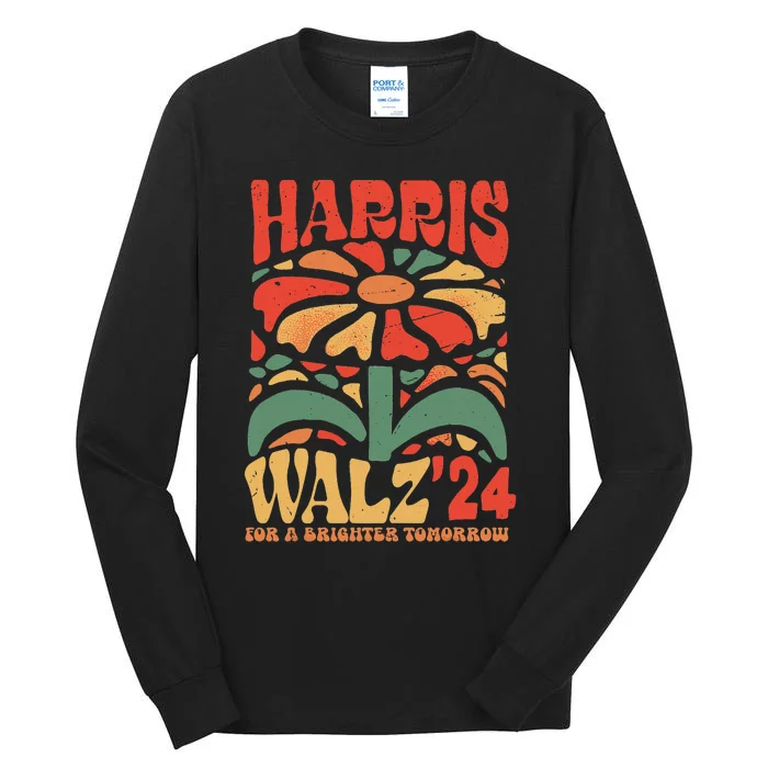 Harris Walz 2024 Election Kamala Harris Tim Walz Waltz Tall Long Sleeve T-Shirt