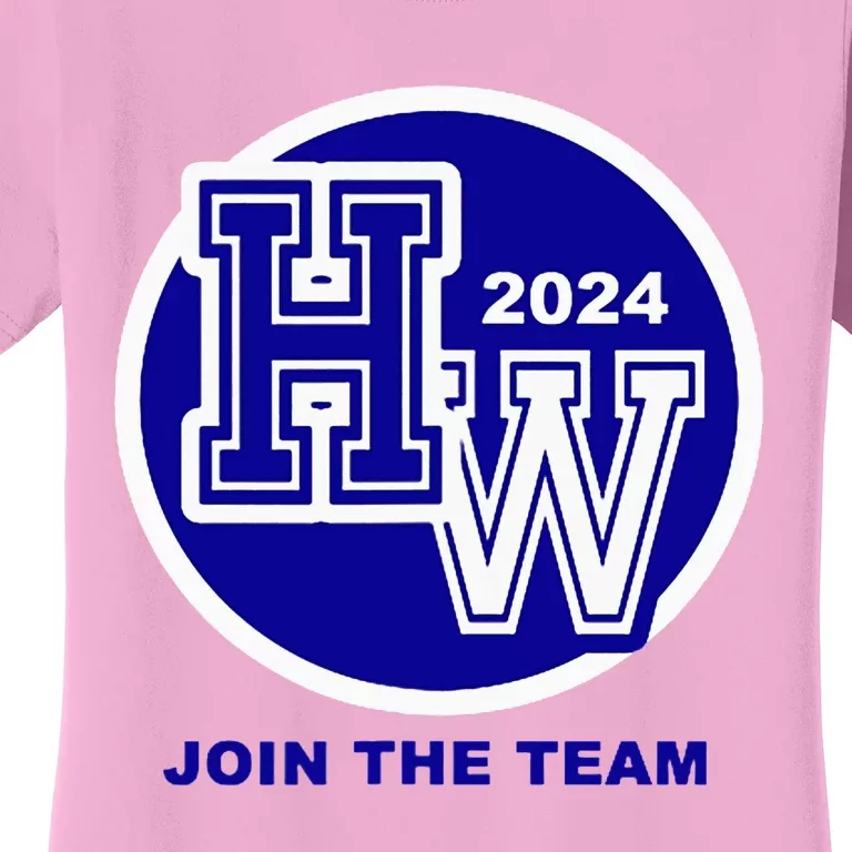 Harris Walz 2024 Join The Team Save Our Democracy Freedom Women's T-Shirt