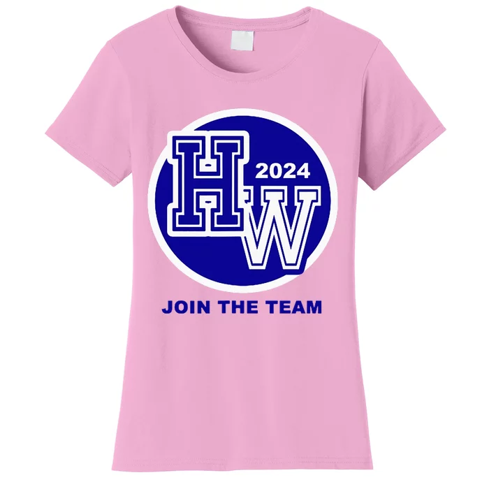 Harris Walz 2024 Join The Team Save Our Democracy Freedom Women's T-Shirt