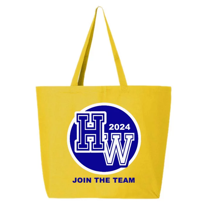 Harris Walz 2024 Join The Team Save Our Democracy Freedom 25L Jumbo Tote