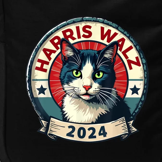 Harris Walz 2024 Funny Cat Election Kamala Harris Tim Waltz Impact Tech Backpack