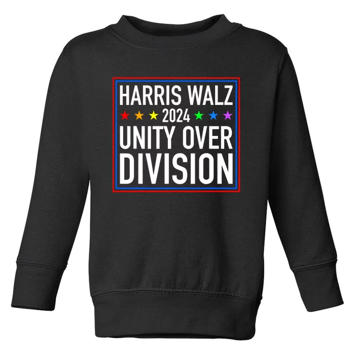 Harris Waltz 2024 Unity Over Division Unity Over Division Harris Waltz 2024 Toddler Sweatshirt