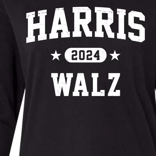 Harris Waltz 2024 Election Democrat Womens Cotton Relaxed Long Sleeve T-Shirt