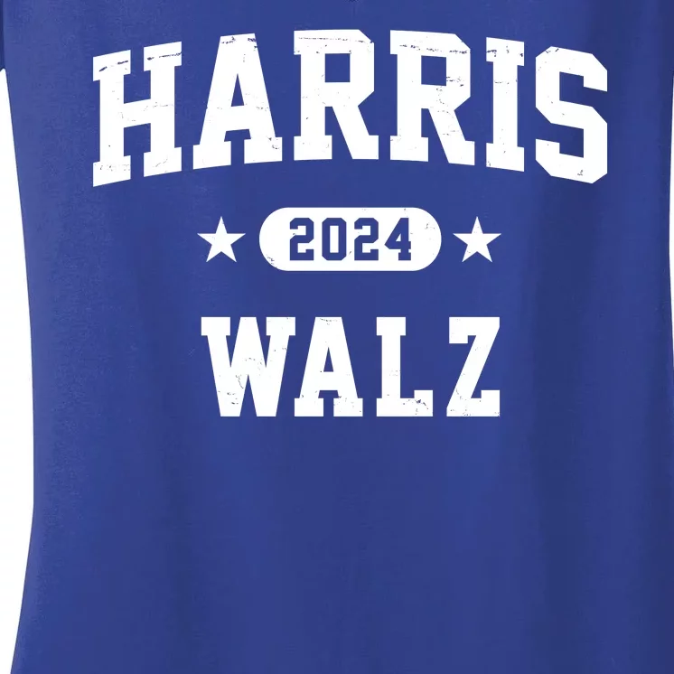 Harris Waltz 2024 Election Democrat Women's V-Neck T-Shirt