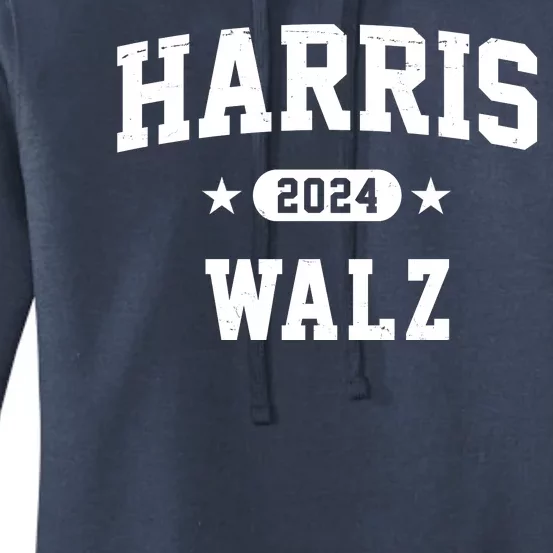 Harris Waltz 2024 Election Democrat Women's Pullover Hoodie