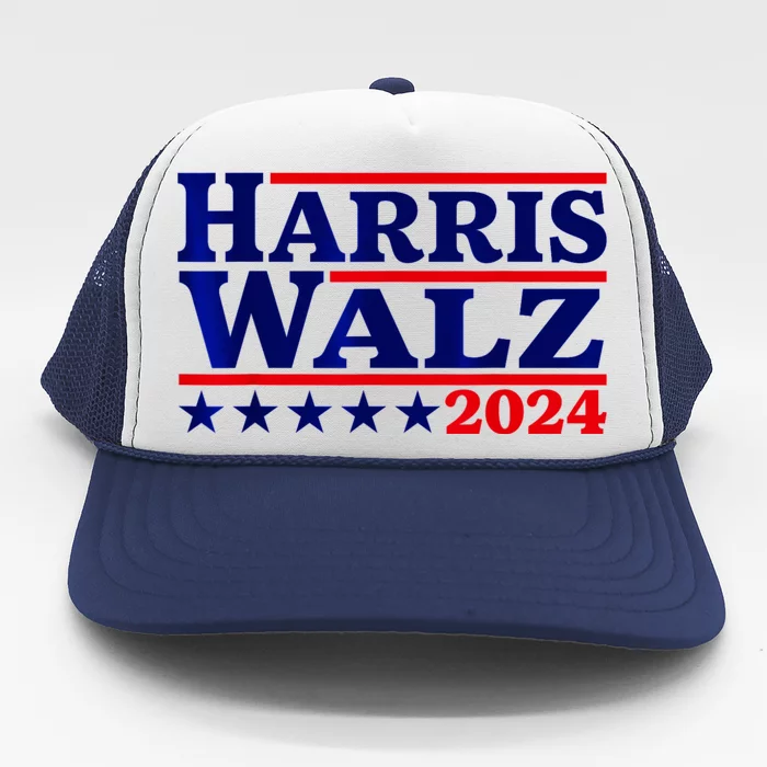 Harris Walz 2024 Election Logo Trucker Hat